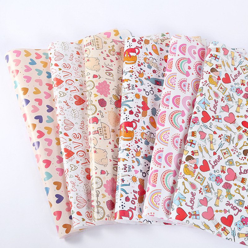 Wholesale Gift Pack New Love Romantic Holiday Printing Creative Design Gift Wrapping Paper for Girls