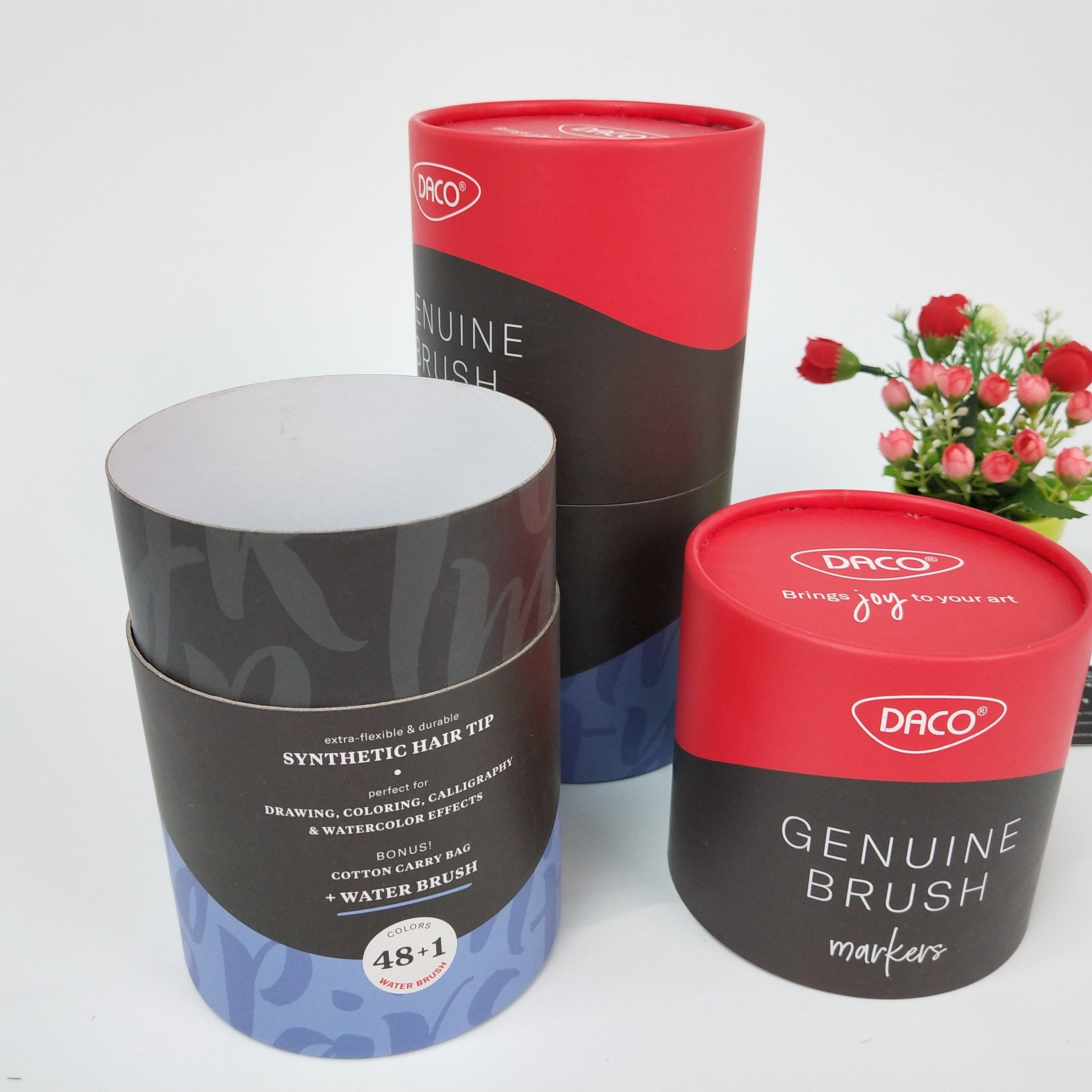 Biodegradable Custom Round Box Packaging Cosmetic Cylinder Container Kraft Cardboard Paper Tube