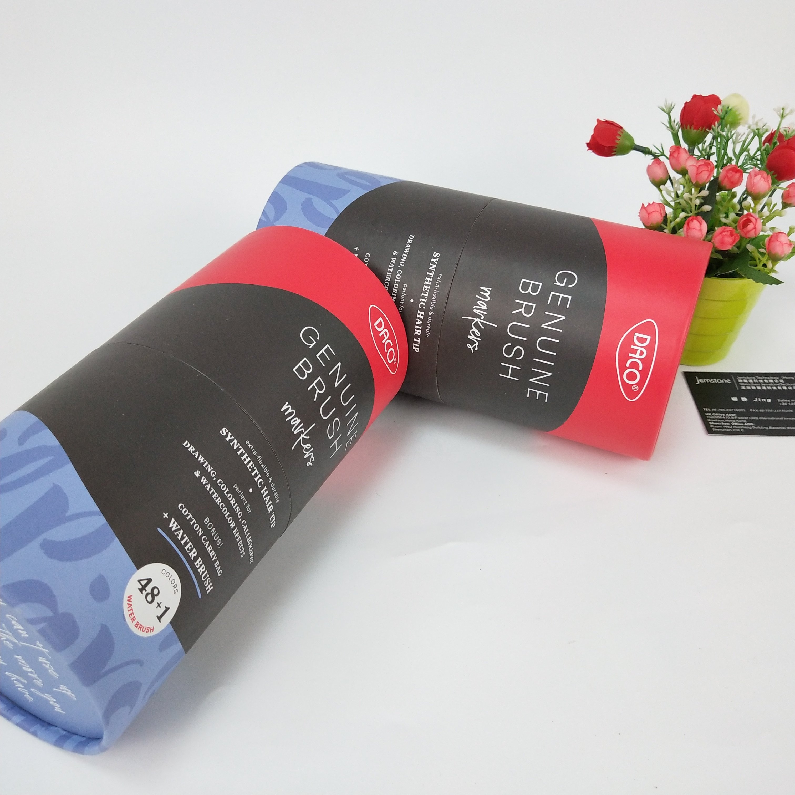 Biodegradable Custom Round Box Packaging Cosmetic Cylinder Container Kraft Cardboard Paper Tube