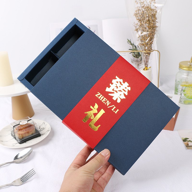 New Dessert Drawer box with 6 dividers Cupcake Packaging Pastry Boxes Wholesale Sweets Gift Moon Cookies Bakery Cake Box