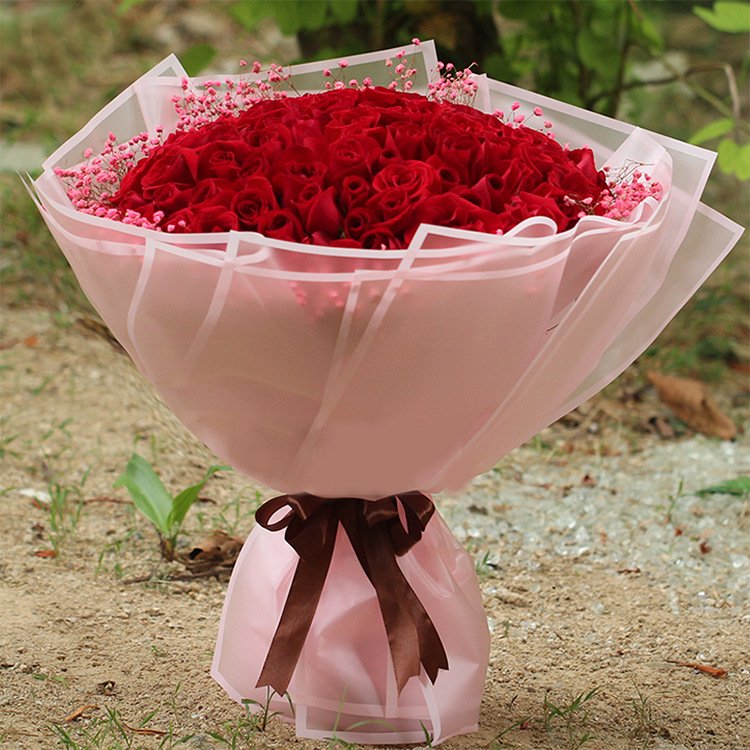 Florist Supplies Color Edge Flower Korean paper wholesale floral gift wrapping paper bouquet wrapping paper for flower