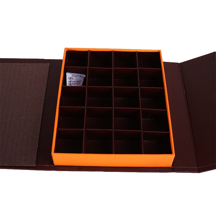 With Cardboard Divider Spot UV Processing Chocolate Packaging Box Luxury