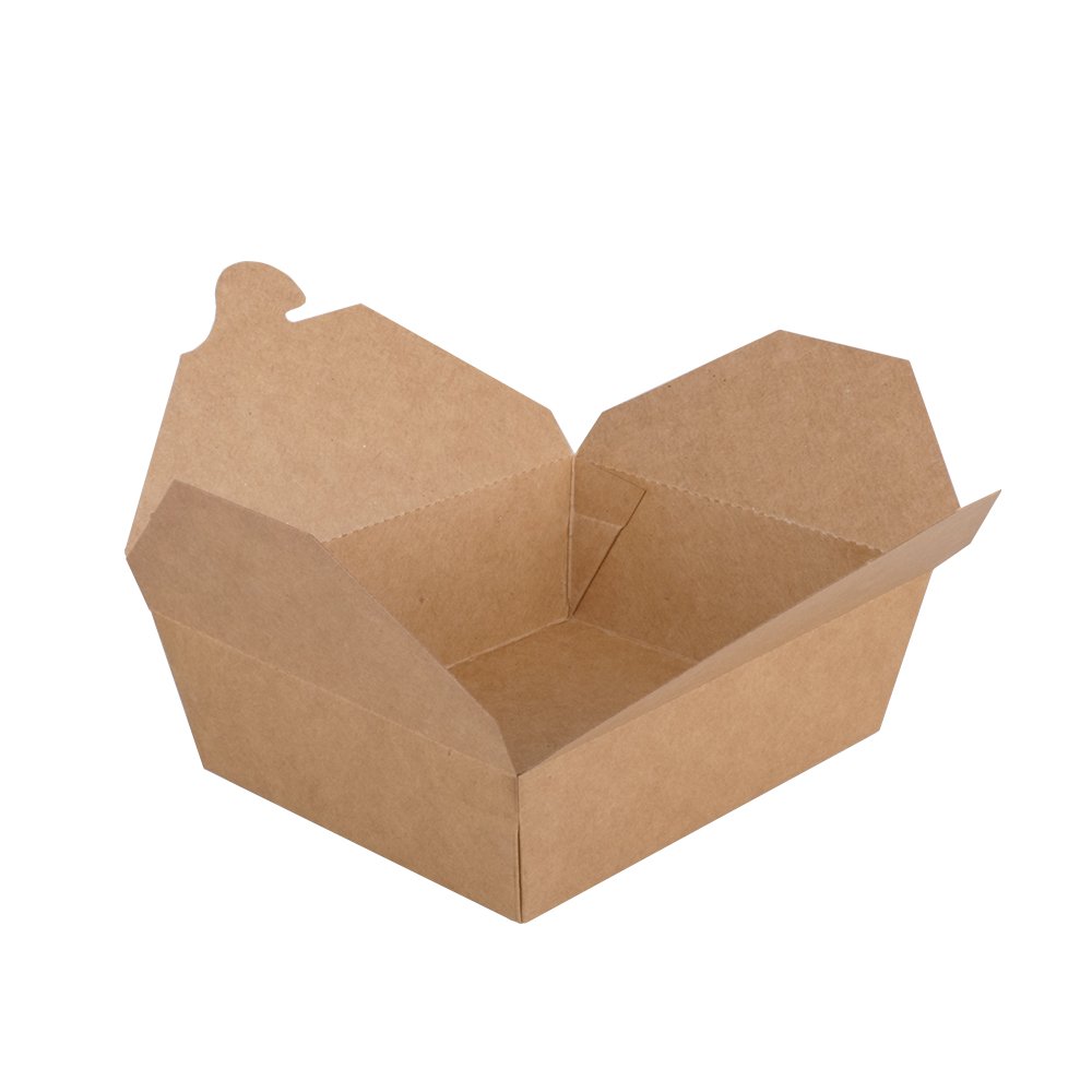 Eco-friendly Biodegradable Printed Paper Fast Food Disposable Packaging Take Out Box To Go Containers for Restaurant