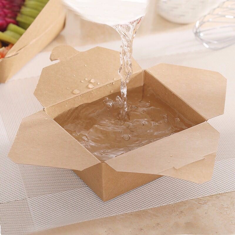 Eco-friendly Biodegradable Printed Paper Fast Food Disposable Packaging Take Out Box To Go Containers for Restaurant