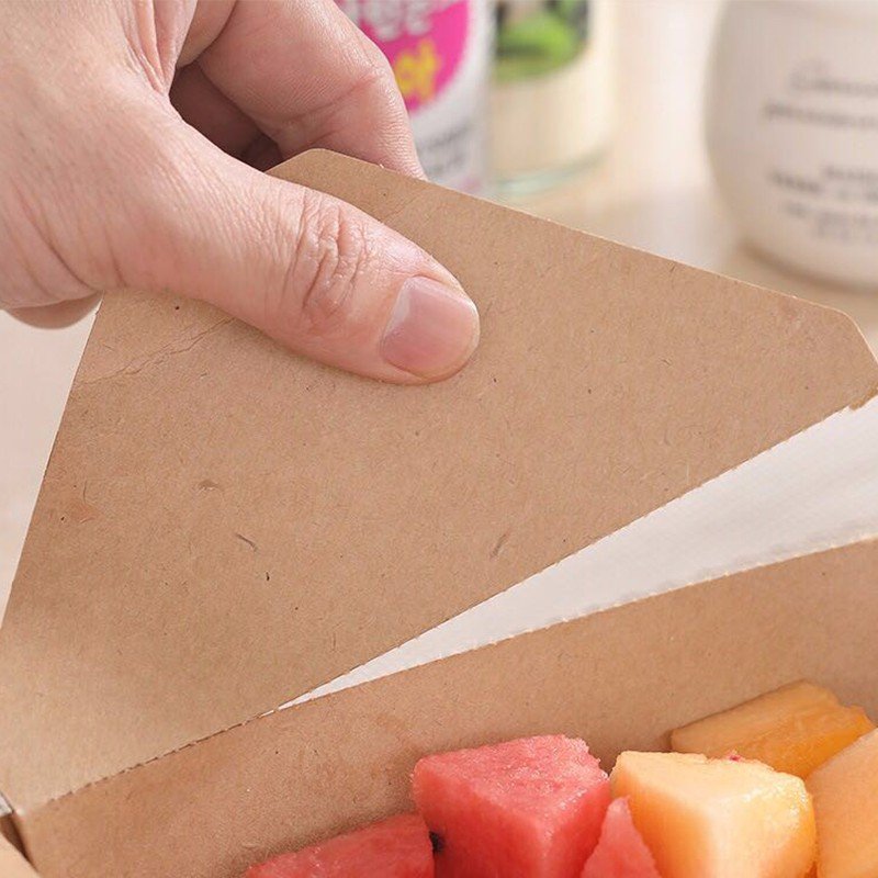 Eco-friendly Biodegradable Printed Paper Fast Food Disposable Packaging Take Out Box To Go Containers for Restaurant