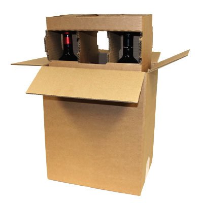 Customized Insulated Cardboard Box for Refrigerated and Frozen Food 6 Bottles 4 Bottles of Wine Insulated Transportation Box