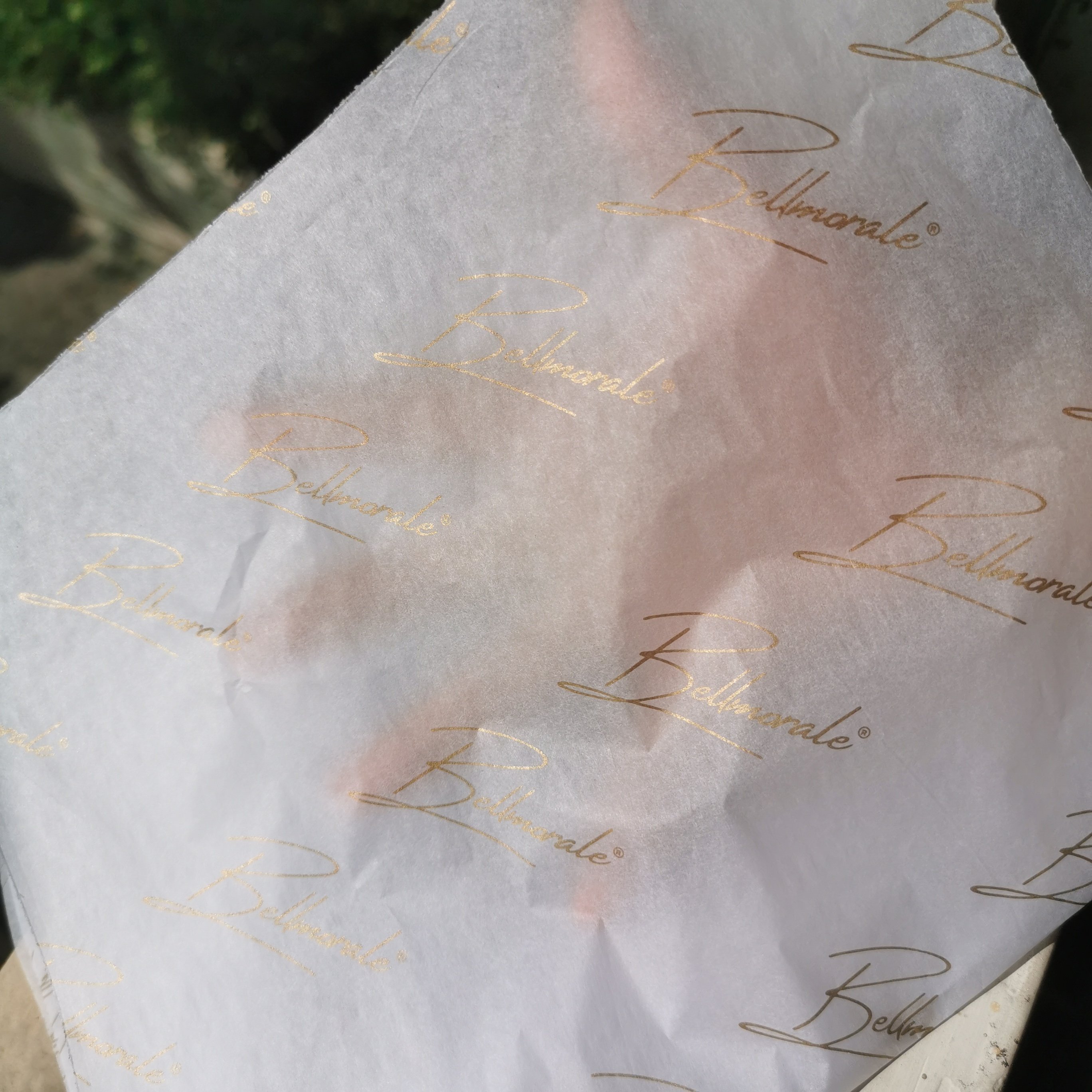 White Black Paper Luxury Branded 17gsm Gold Foil Printed Clothes Personalized Biodegradable Tissue Wrapping Paper gift Packaging