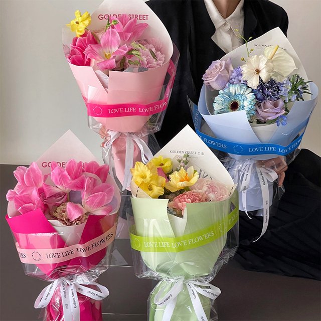 clear cellophane waterproof gift floral bouquet sheets packaging wrap tissue flower wrapping paper