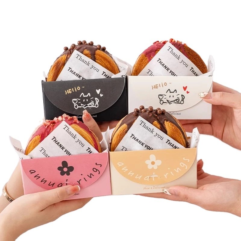 Wholesale Fast Food Disposable Hamburger Sandwich Packaging Paper Box Toast Bread Paper Boxes