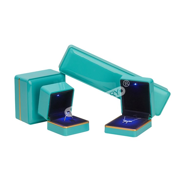 Luxury small custom logo led paper ring Pendant bracelet package gift travel customized jewelry packaging box