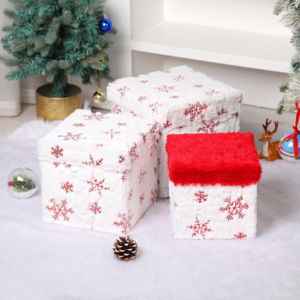 Christmas gift box large gift packaging box fashionable bronzing high-value heaven and earth cover gift packaging paper box