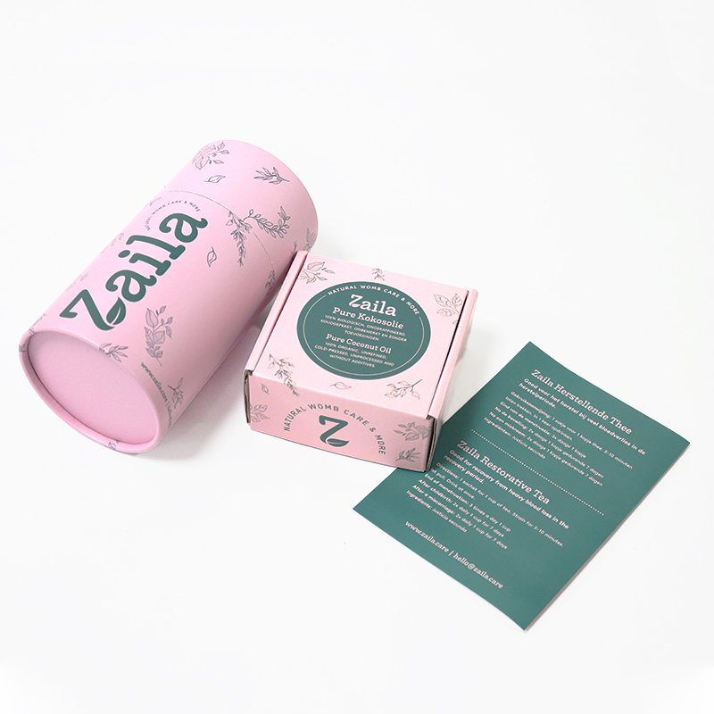 Custom Design Kraft Paper Tube Packaging Box White Black Color Eco-friendly Round Paper Tube Box with Lid Craft Paper Customized