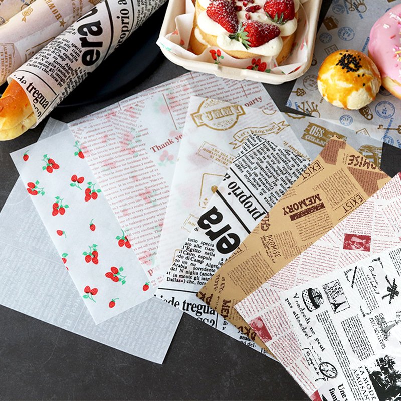 Wholesale 3000pcs sandwich burger greaseproof paper hamburger bread wrapping paper disposable food baking packaging paper