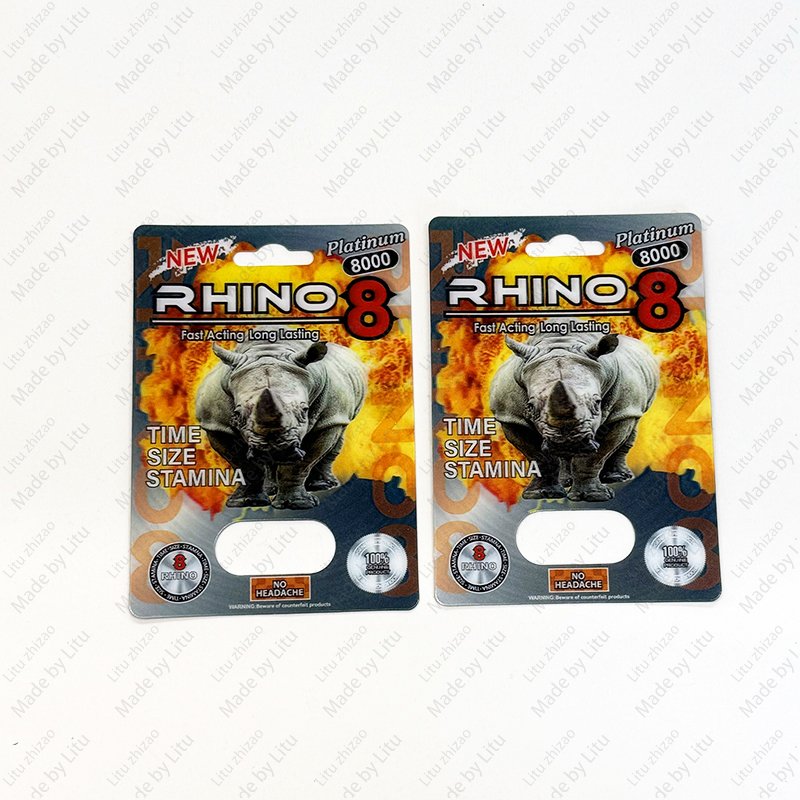Wholesale Rhino Sex Pills for Men Erectile Dysfunction Male Sexual Enhancement Pill Single Blister Card Display Box Packaging