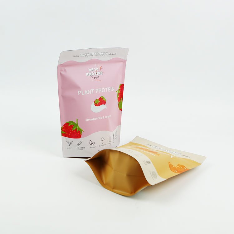 Custom Stand Up Pouch Bags Whey Protein Package Bags With Zipper Moisture-Proof plant protein Bag