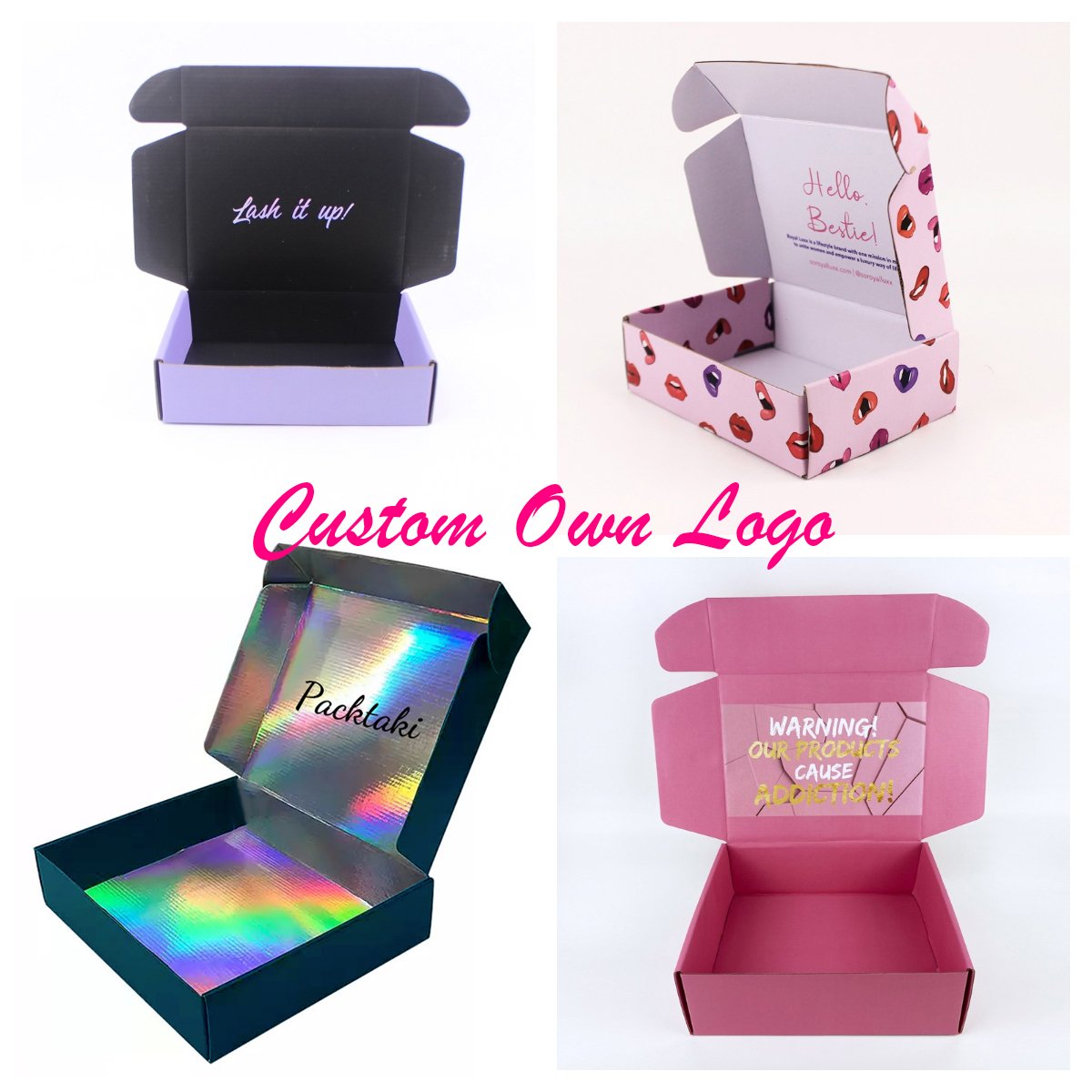 Custom Printed Foldable Paper Box Corrugated Paper Shipping Mailer Boxes Packaging With Your Own Logo