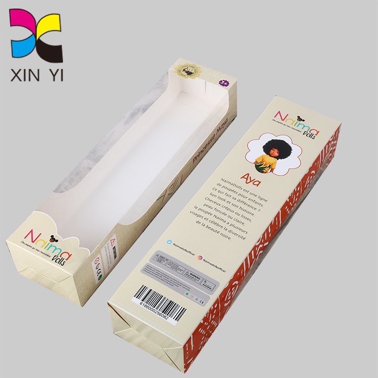 Custom Size Design Product Display Packaging Paper Box With PET Window