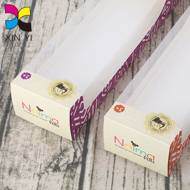 Custom Size Design Product Display Packaging Paper Box With PET Window