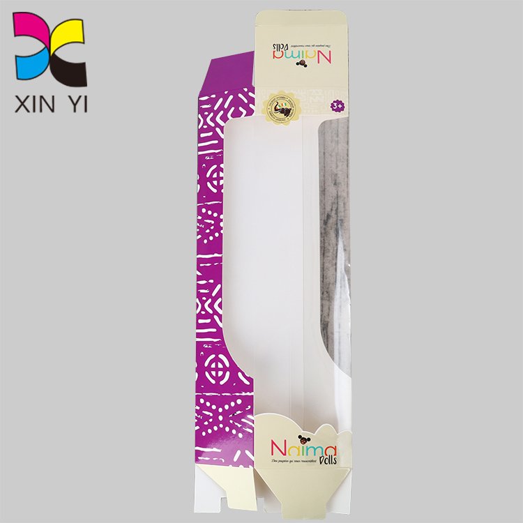 Custom Size Design Product Display Packaging Paper Box With PET Window