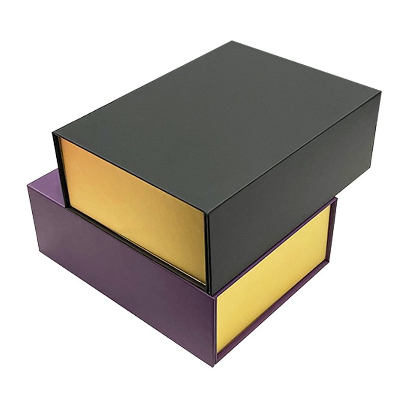 Custom Logo Printing Empty Rigid paper Magnetic Lid Jewelry Cosmetic Clothing Wig packaging Folding Gift Box