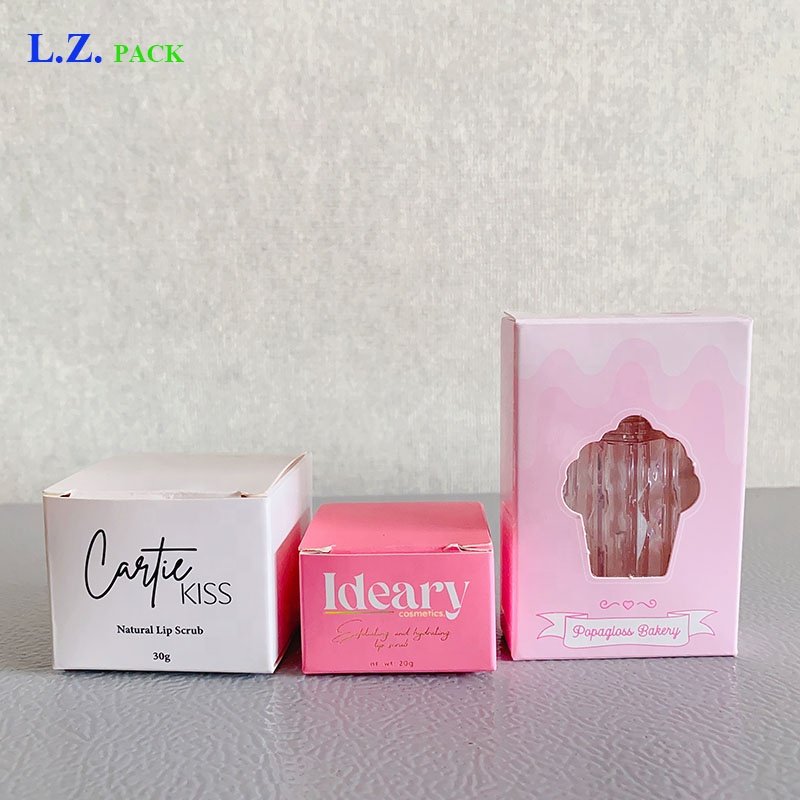 LZ Pack 100PCS 350g Luxury Holographic Custom Lipstick Box Packaging DIY Custom Packaging Lipgloss Boxes For Cosmetic