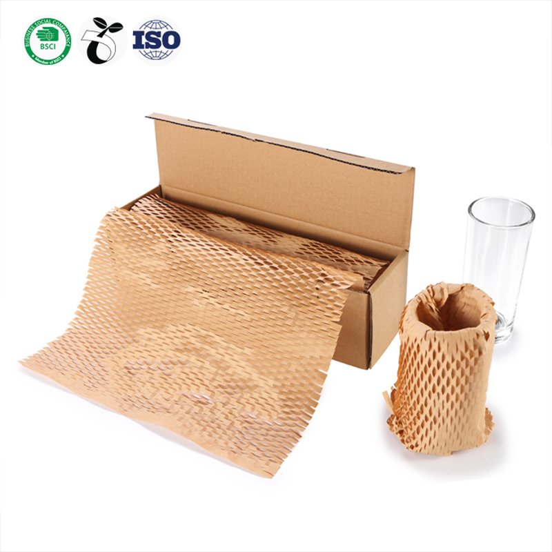 New Perforated Protective Gift Shockproof Packaging Paper Biodegradable Honeycomb Cushioning Paper Roll