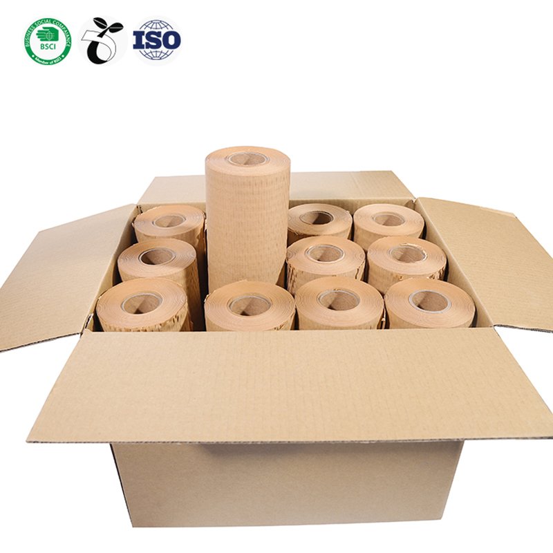 New Perforated Protective Gift Shockproof Packaging Paper Biodegradable Honeycomb Cushioning Paper Roll