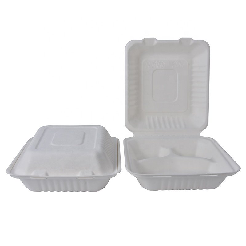 Burritos curries or nacho bagasse clamshell meal box