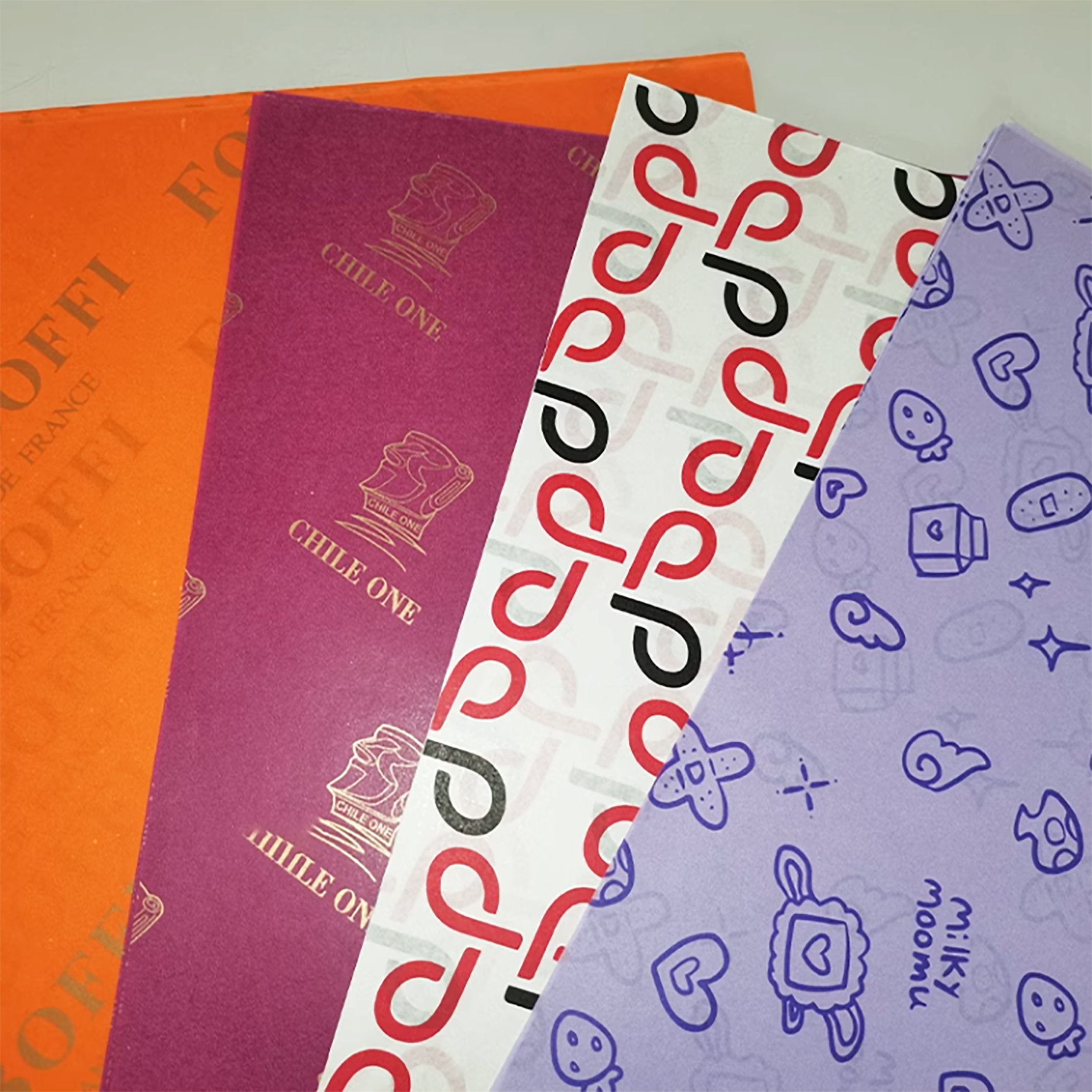 S1 Custom Logo 17g Snow Pear Paper Colorful Romantic Arts Crafts Fashion Floral Gift Wrapping Moisture Proof Copy Paper