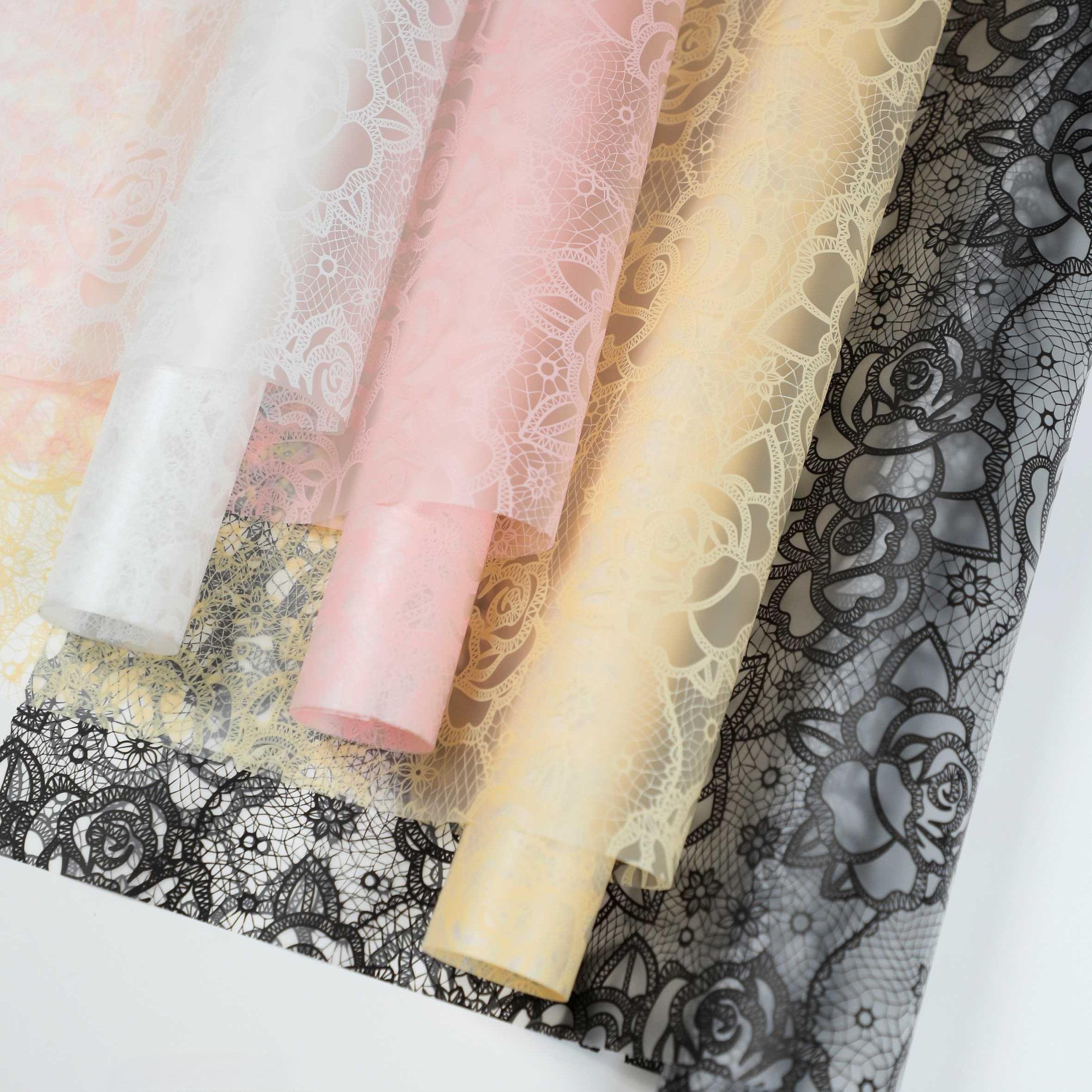 HUABAN Solid color paper flower packaging paper waterproof florist bouquet packaging wrapping paper for flowers multicolor