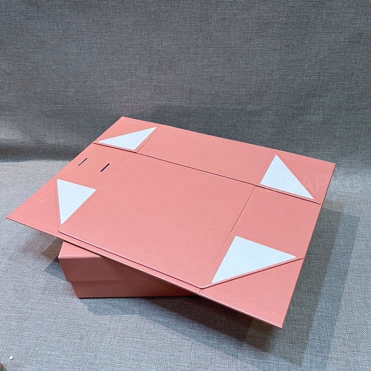 wholesale custom pink luxury virgin hair extension packaging box WIRH RIBBON CLOSURE