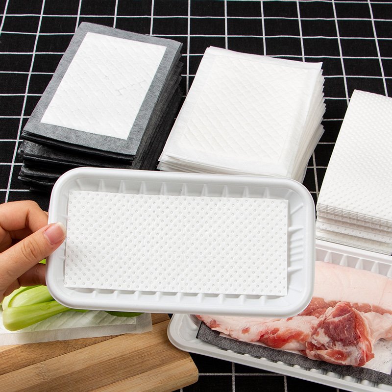 Paper Absorbent Meat Pad High Absorbency Eco-friendly Food Pad For Food Packaging Water Absorbent Pad