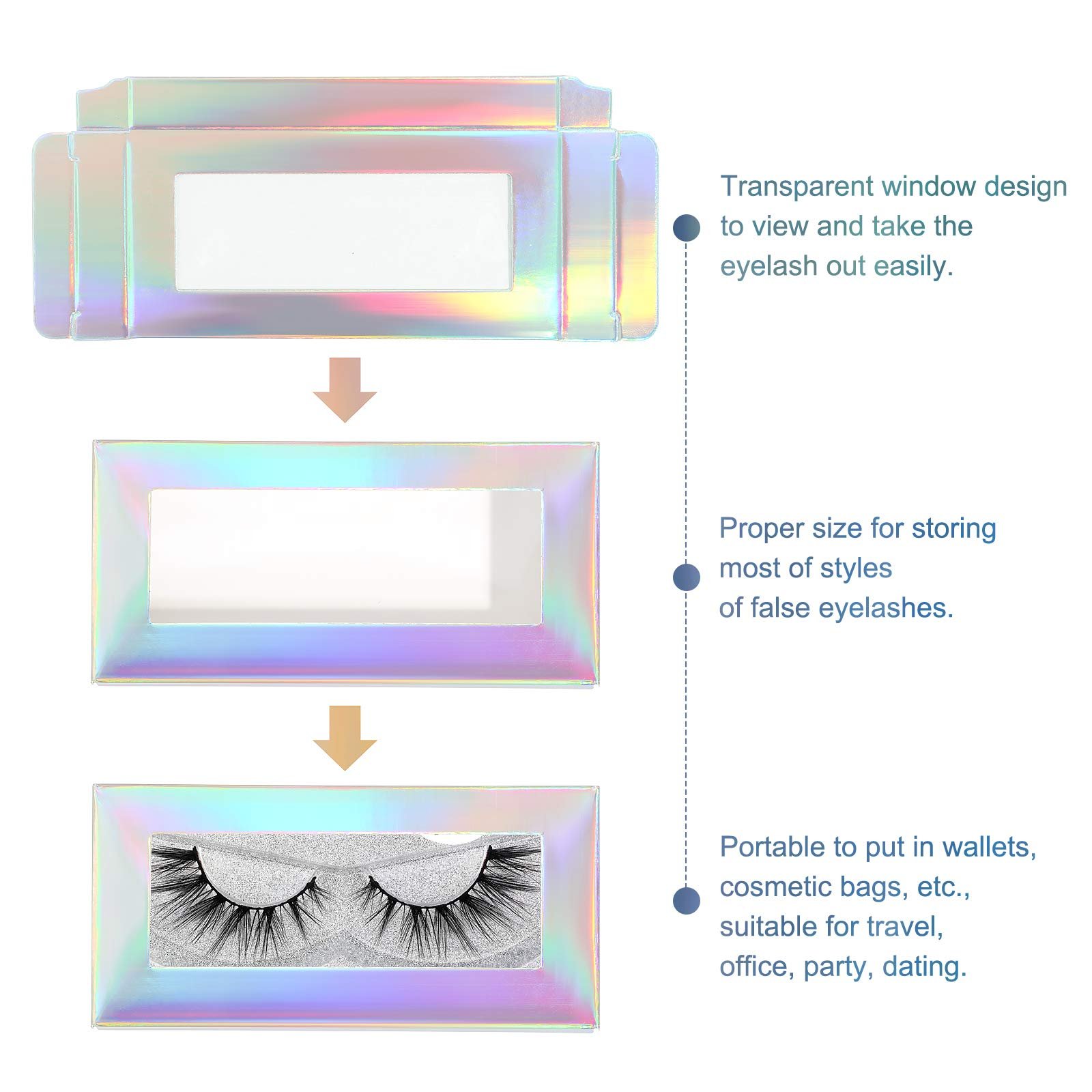 Custom Design Own Logo Cute Eyelash Paper Box Empty Eyelash Packaging Box