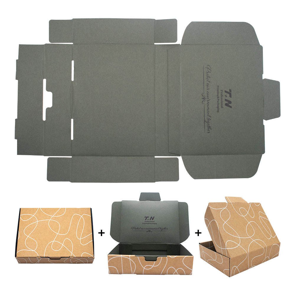 Custom Shipping Gift Packing Box Cardboard Kraft Mailer Corrugated Folding Gift Packaging Paper Boxes