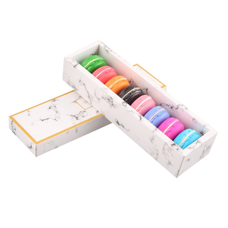 Custom Logo wholesale Luxury Slide Out Open Cardboard Paper Packaging Gift macaron boxes