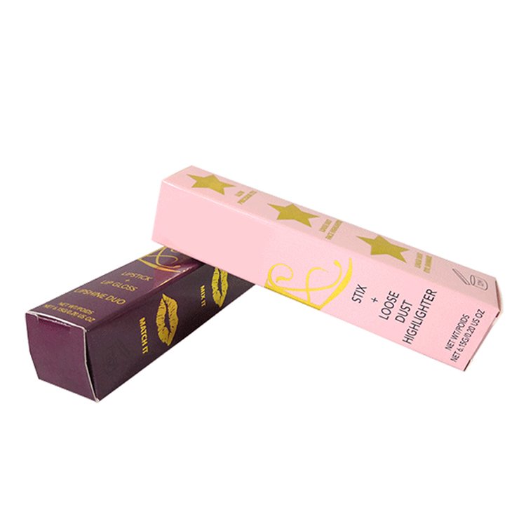 Custom LOGO Printing Gold Silver Paper Essential Oil Skin Care Makeup Cosmetics Perfume Lipstick Health Products Box Paper Box
