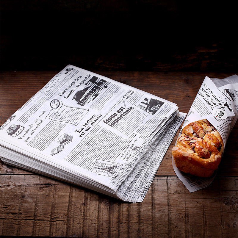 Pizza Food Packaging Grease Proof Wrapping Paper, Burger Custom Printed Wrapping Paper
