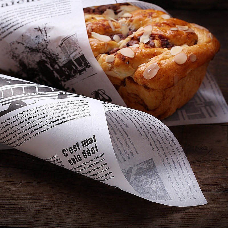 Pizza Food Packaging Grease Proof Wrapping Paper, Burger Custom Printed Wrapping Paper