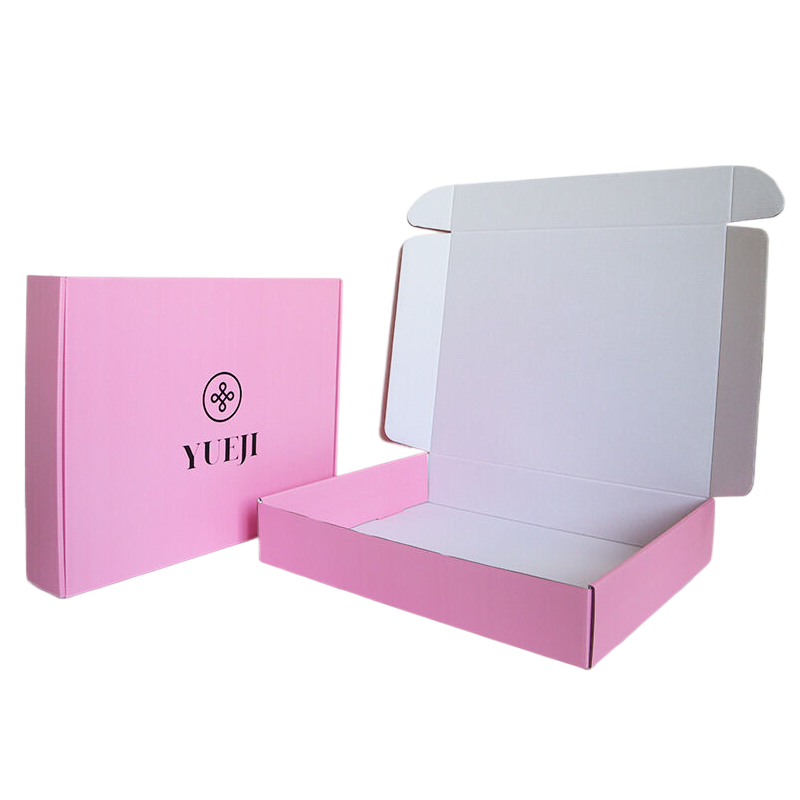 Custom logo small white black pink kraft corrugated cardboard gift package box clothing packaging paper shipping box
