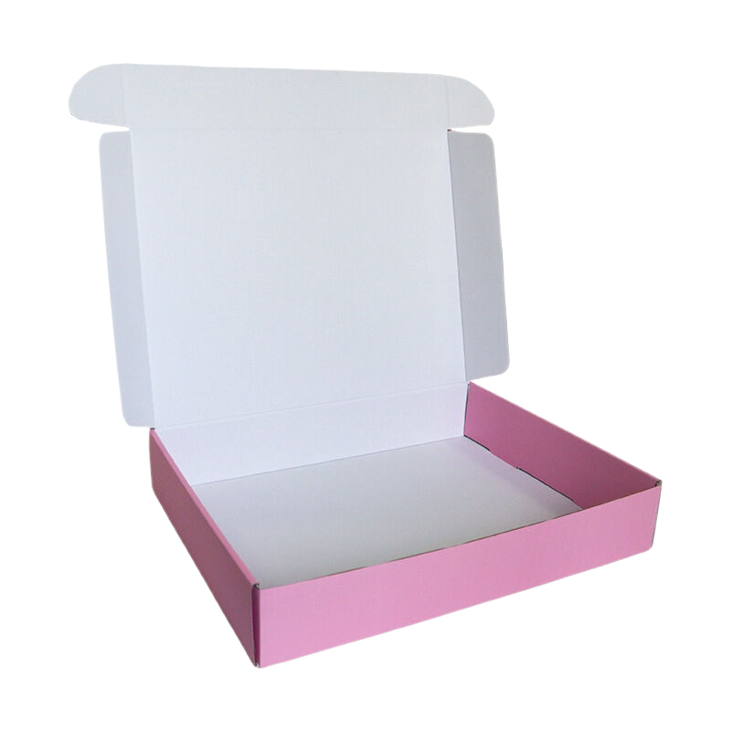 Custom logo small white black pink kraft corrugated cardboard gift package box clothing packaging paper shipping box