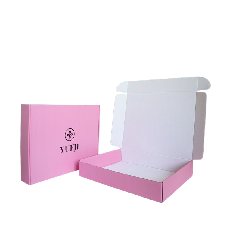Custom logo small white black pink kraft corrugated cardboard gift package box clothing packaging paper shipping box