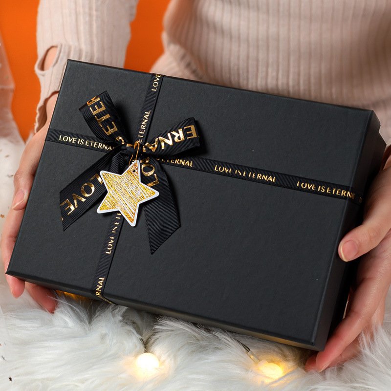 Wholesale Blue Bow Perfume Lipstick Birthday Gifts Packaging Empty Box Custom Packaging Paper Bag Paper Boxes For Gifts