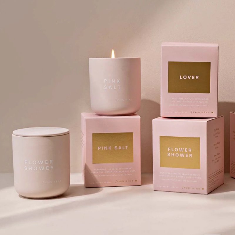 Custom Printed Logo rigid cardboard Luxury two-pieces Set Gift empty scented candle jar shipping Packaging Box with insert