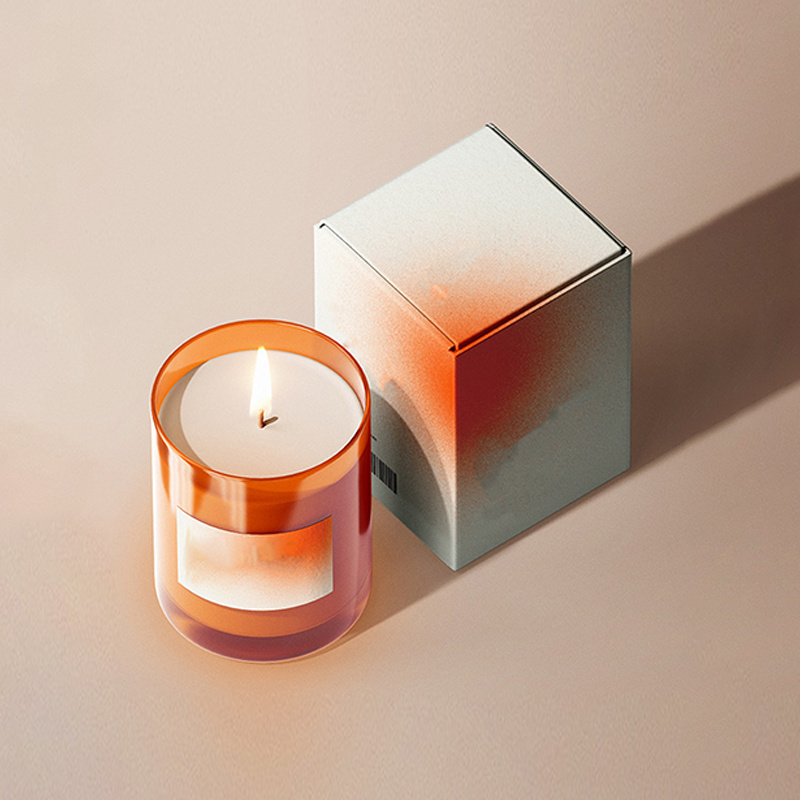 Custom Printed Logo rigid cardboard Luxury two-pieces Set Gift empty scented candle jar shipping Packaging Box with insert