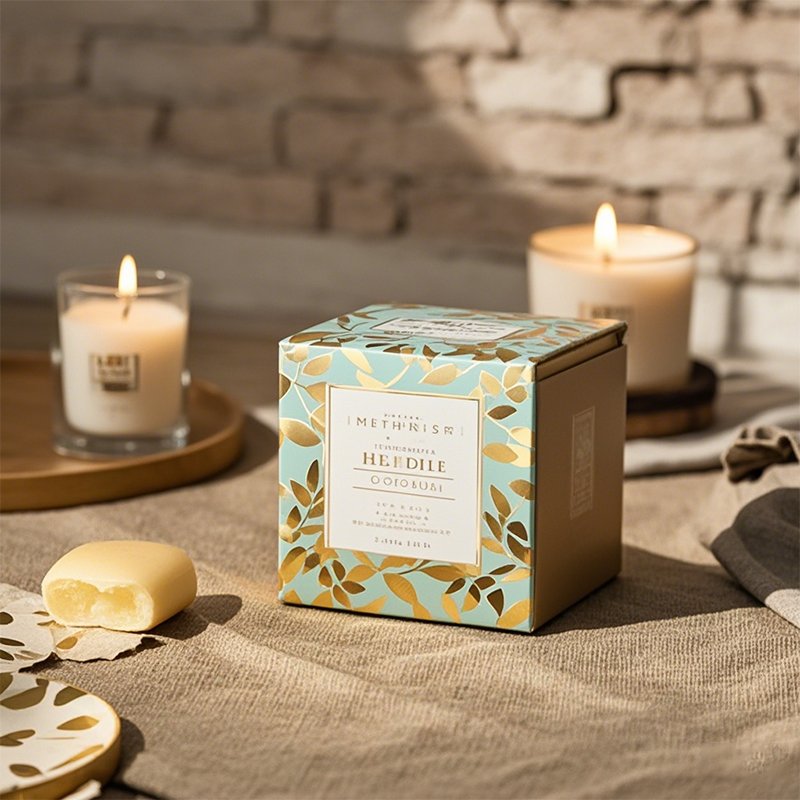 Custom Printed Logo rigid cardboard Luxury two-pieces Set Gift empty scented candle jar shipping Packaging Box with insert