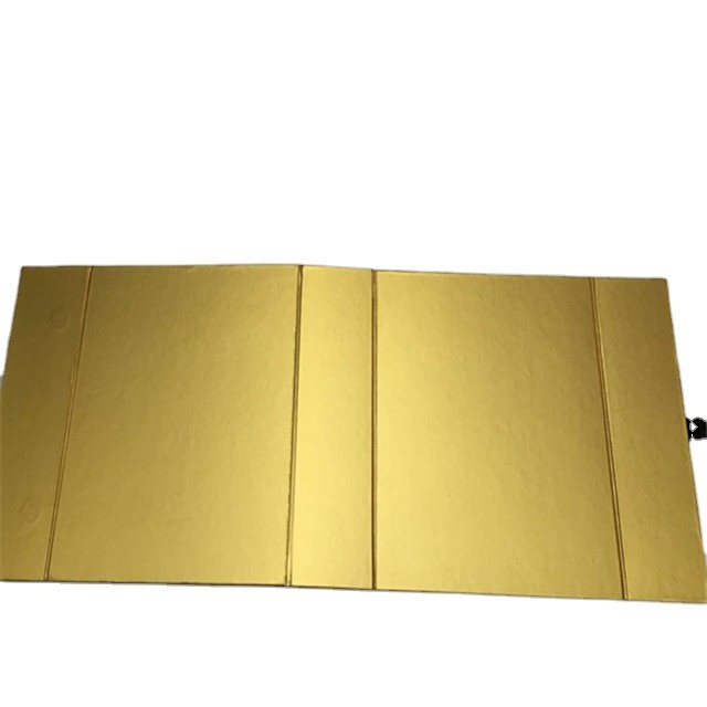 Simple Cheap Matt Golden Paper Flat Packaging Box Saving Storage Space