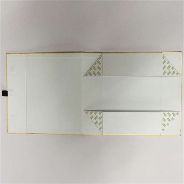 Simple Cheap Matt Golden Paper Flat Packaging Box Saving Storage Space