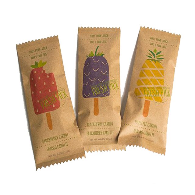 Eco friendly custom flexible tea corn starch containers bag frozen popsicle food biodegradable packaging