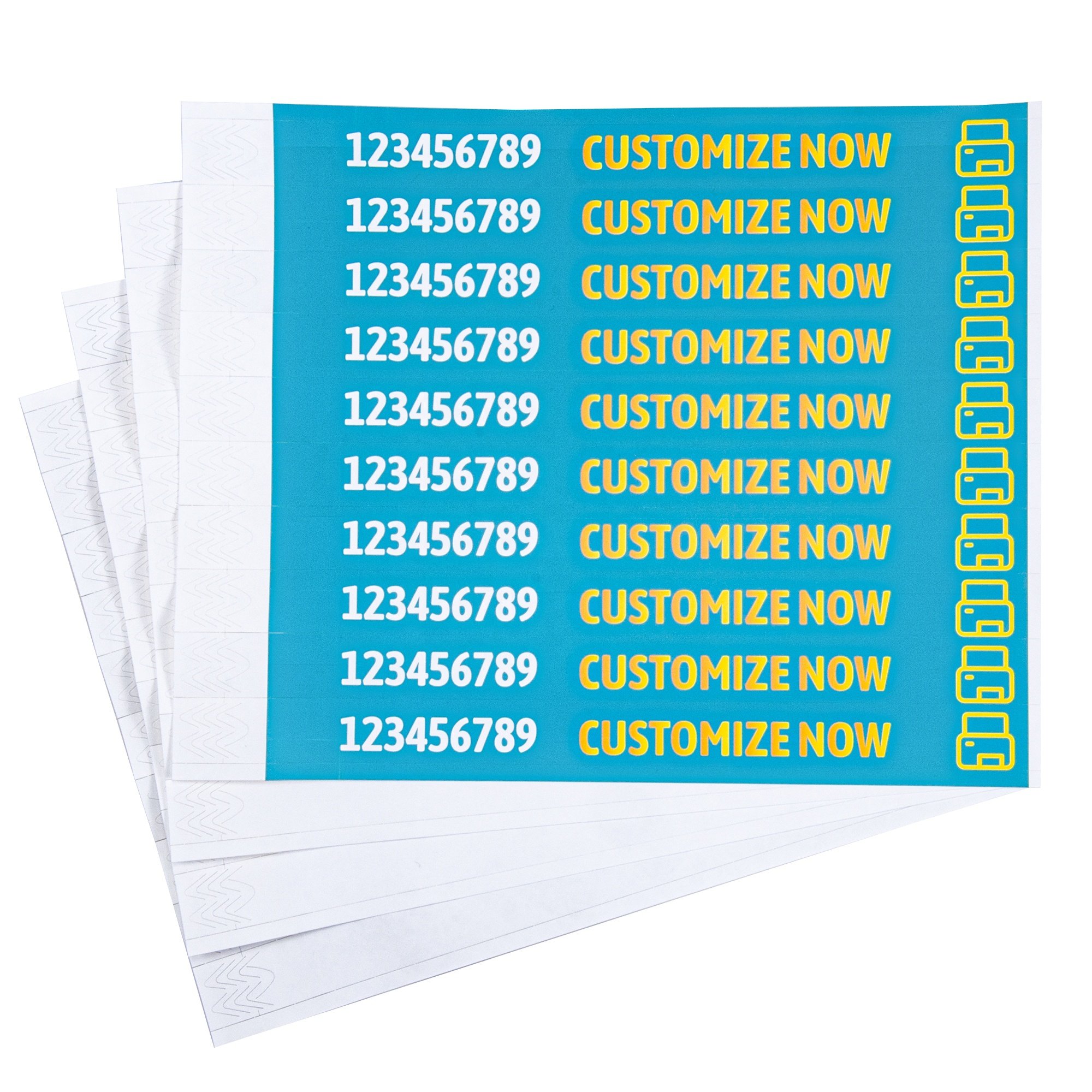 Customized Tear Proof Disposable Printable Wristband Paper Bracelet