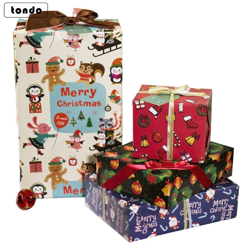 Tondo 70*50cm christmas flower gift wrapping paper for christmas gift Packaging